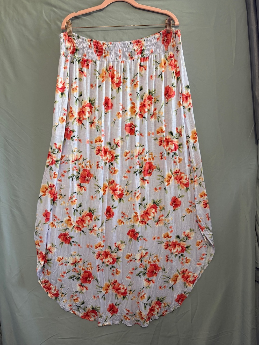 Pepper & Zoe Womens Floral Maxi Skirt 2XL Cottagecore Stretchy Flowy Versatile